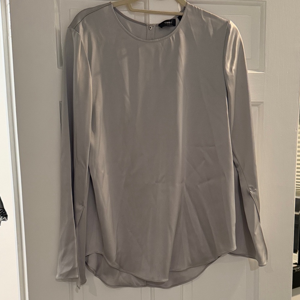 Theory satin blouse